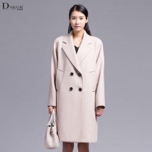 DNGR 时尚2016韩版新款长款羊绒呢大衣 羊毛风衣 D-1722女式风衣/大衣
