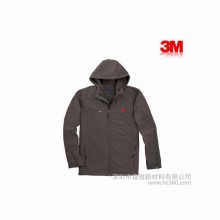 3M 连帽软壳外套160675L纯色 防护工装