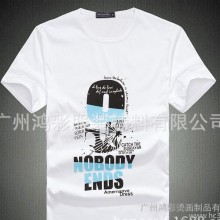 品质保证夏装新款印修身T恤中大烫画烫图数码印花9号字母辅料