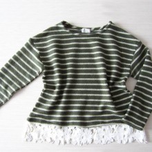 肥城迪爱思服饰 Natural Palette 日系甜美宽松A字套头卫衣 蕾丝边 女式卫衣批发