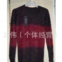 批发2013秋冬季新款英伦吊染长毛男士针织衫 吊染潮流羊毛衫