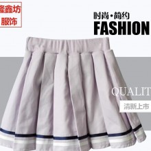 隆鑫坊服饰   隆鑫坊服饰  2016秋款短中学生短裙 女童学院风百褶裙 儿童格子半身裙 中童装