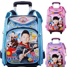 厂家小学生爸爸去哪儿书包太空减负拉杆书包 男女儿童可拆拉杆箱