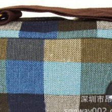汪涵喜欢的新款加厚中性格子小猫斜挎包