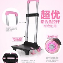 小学生拉杆书包pu儿童书包双肩减负书包拉杆可拆卸两用一件代发