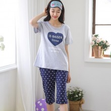 多款式带胸垫短袖纯棉睡衣 PINK女士睡衣家居服bra罩杯外