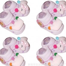 0-2岁婴儿全棉袜 点胶防滑公仔儿童袜 3D立体BB婴儿全棉