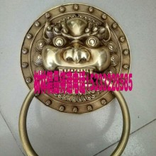 中式纯铜仿古狮子头 兽头大门拉环拉手 大号狮子头 复古