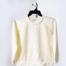 Natural Palette 拼接镂空花朵 套头卫衣 加厚款服装