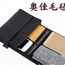 厂家直销多色环保化纤毛毡包批发 支持定做可加Logo加刺绣