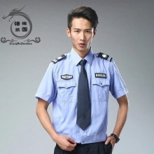 批发保安衬衣 保安夏装小区酒店物业保安短袖衬衫 新式保安服套