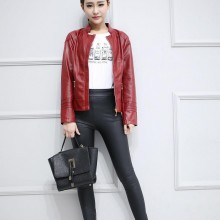2016秋冬款欧美中老年加棉女装机车夹克外套跑江湖摆地摊皮衣