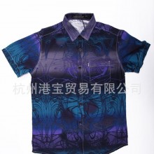 2016夏季新款杰帝宝狮龙品牌男装 时尚休闲亚麻短袖衬衫 直