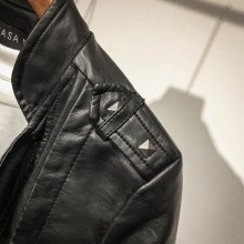 秋季新款海宁真皮皮衣女修身立领短款绵羊皮皮夹克外套女士小皮衣
