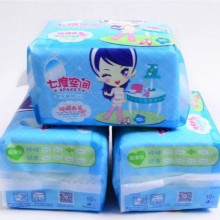 包邮 七度空间 卫生巾 QSC6210夜用少女系列超薄纯棉2