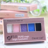 聪明一猫Clever cat蜗牛五色珠光眼影 烟熏妆大地色 彩妆批发
