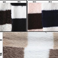 现货 冬款毛绒布面料 家居服睡衣面料 大条纹印花双面珊瑚绒
