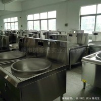 商用电磁炉有限公司商用700MM2双头电磁大炒炉电磁大锅灶电磁双头大炒炉炒锅酒店学校食堂工厂保修2年终生维电磁大炒锅批发