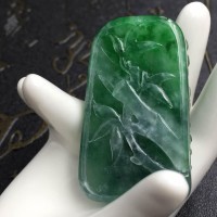 翠玉阁天然翡翠节节高升竹子吊坠 珠宝首饰挂件 价格面议