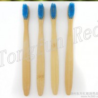 成人儿童竹制牙刷 环保牙刷 彩色硬毛刷毛 可定制logo 古镇客栈用