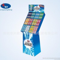 牙膏促销活动展示台/落地式组合式纸货架/结构牢固易组装