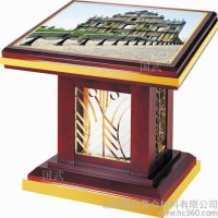 北京国武垃圾桶厂家直销供应丨GW-F03艺术通花灯箱（铜木）丨酒店大堂座地灯箱丨超市商场灯箱丨大堂指南灯箱