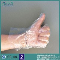 餐饮 一次性手套加厚 透明食品美容医用pe塑料 100只/包 批发